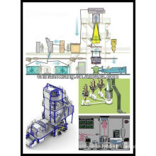 Película de la máquina del LD Película plástica Extrution Machine Extruion Film Línea de productos co-extrusión soplado platicFilm Product Line